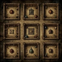 dungeon map by dysonlogos, nine rooms, map of osr dungeon, 1 0 foot, map of tomb of horror