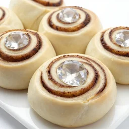 cinnamon rolls made out of gemstone, high clarity, marquis cut