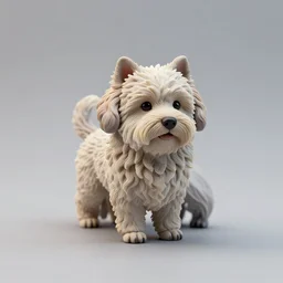 80mm resin detailed miniature of fluffy dog, Product Introduction Photos, 4K, Full body, simple background
