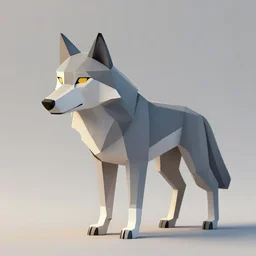 Low poly wolf