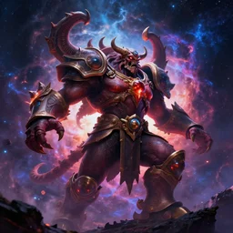 a beautifully detailed matte painting of chaos god nurgle in an astral nebula plane, dramatic lighting, dynamic lighting, cinematic lighting, vibrant and powerful, unreal engine, featured on artstation, wide angle