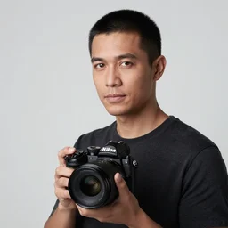 a perfect studio photograph of an evolved human from the year 3000 taken on a Nikon 50mm f/1.8G