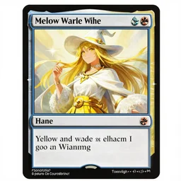 “yellow and white magic the gathering trading card tall feminine wizard as painted by Moebius”