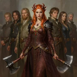 a female copper dragonborn!!, beautiful, pretty, wielding an axe, stately robes, dnd character art portrait, matte fantasy painting, deviantart artstation, by jason felix by steve argyle by tyler jacobson by peter mohrbacher by paul hedley, cinema