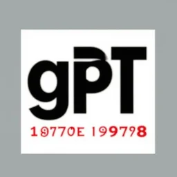 swiss modernist logo for the company gpt, in the style of otl aicher, black and red on white, helvetica typeface, 1 9 7 0 s 1 9 7 8, gpt