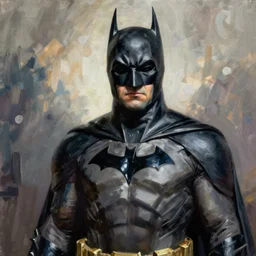Batman painted by Conrad Roset, detailed brushstrokes