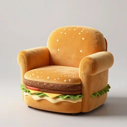 an armchair in the shape of an hamburger