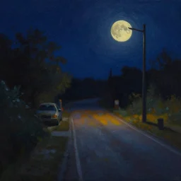 night time, midnight. highly detailed painting 8 k