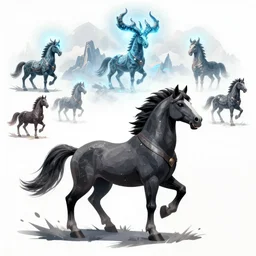 mount epic mountain horse screenshot world of warcraft mounts worldboss bioluminecant light concept sketch art and by feng zhu alena aenami artworks in 4 k beeple, by thomas kinkade heartstone overwatch blizzard 3 d rtx hdr