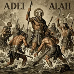 pummelling maelstrom vocation in the days of noah, detailed, intricate, advanced,
