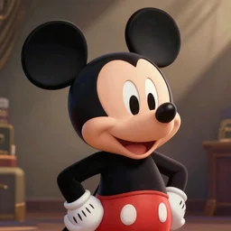 Disney character in the style of Fabian Mosele