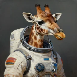 epic professional digital art of female anthropomorphic giraffe wearing spacesuit, painting, by leesha hannigan, iris van herpen, artstation, cgsociety, wlop, epic, much wow, much detail, gorgeous, detailed, cinematic, masterpiece