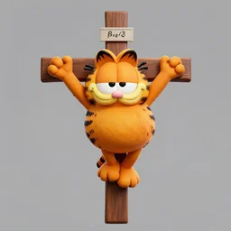 garfield on the cross