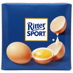 Ritter Sport with egg flavour, product shot, packaging, photo
