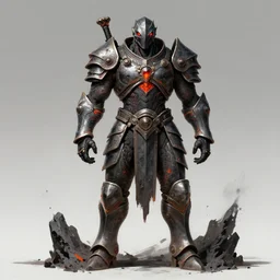 volcanic warrior concept, volcanic armor, full body concept, beksinski, ruan ji