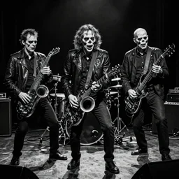 undead jazz band playing their final concert