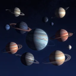 parade of planets on the night sky