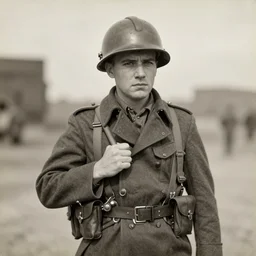 old photograph of a time traveler in world war 2