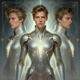 symmetry! portrait of glenn howerton, sci - fi, tech wear, glowing lights!! intricate, elegant, highly detailed, digital painting, artstation, concept art, smooth, sharp focus, illustration, art by artgerm and greg rutkowski and alphonse mucha