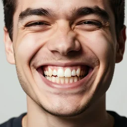 man with huge teeth smiling