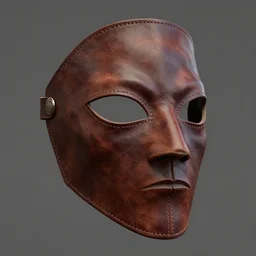 a mask made of leather, 3 d, gothic, fantasy, unreal engine, 3 d shading, trending on artstation hq, high quality