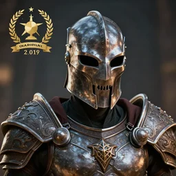 digital art of a warrior headless, akephaloi, head in the body, with metal themed fantasy epic armour, highly detailed, hdr, smooth, sharp focus, high resolution, award - winning photo