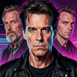 highly detailed portrait of stephen king by alex grey, patrick woodroffe, mark ryden created by gustave dore and greg rutkowski, high detailed, smooth draw, synthwave neon retro, intricate, realistic proportions, dramatic lighting, trending on artstation