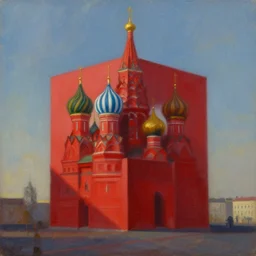 red square russia, volumetric shadows, volumetric lighting, concept art, realistic oil painting by zdzisław beksinski