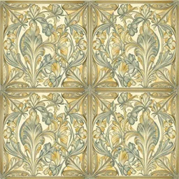 art nouveau repeating floral pattern