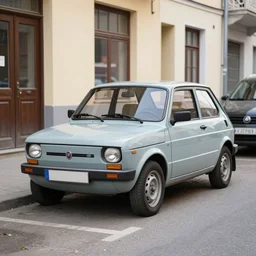 A polski fiat 126p parked on a street