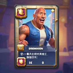 Dwayne Johnson Clash Royale card