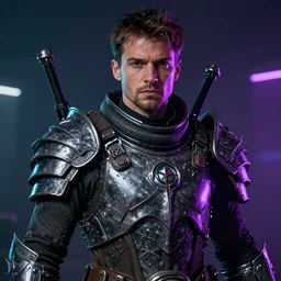 justin theroux portrait, dystopia core, apocalyptic, armor, warrior, dramatic, sharp focus, fiction, neon, fantasy, hyper detailed, digital art, trending in artstation, cinematic lighting, studio quality, smooth render, unreal engine 5 rendered, octane rendered, art style and nixeu and wlop and krenz cushart