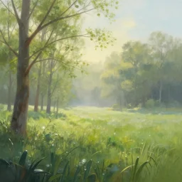 the drift. volumetric lighting, spring early morning, dew, nice weather, realistic illustration, perfectly shaded, soft painting, art by krenz cushart and wenjun lin