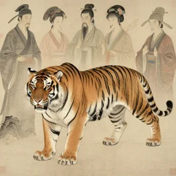 a hyperdetailed design of a oriental tiger whole body, tiger structure, ferocious, chinese mythology, victo nga, fumo yoshitoshi, ren jing jeong, feifei ruan, peter mohrbacher,, biomehieronymus spang