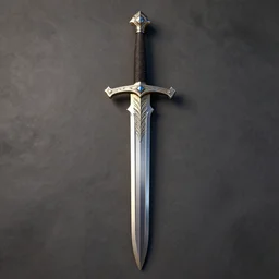 fantasy sword rendered in top view.