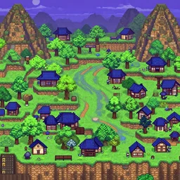 A Japanese Village in Terraria