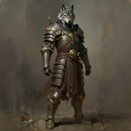 elven warrior, wearing ancient elven tribal ornamented armor, wearing a wolf mask, gritty, full body concept, by beksinski, weta workshop concept art, ruan jia, edward hooper, oil painting