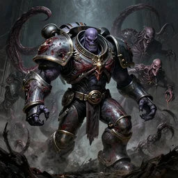 the platonic ideal of dark templar of cletus kasady ultimate carnage thanos dementor doctor manhattan chtulu nazgul, detailed, intricate, hyperrealism, intense, scary, decay, dmt, art by brock hofer and artgerm and greg rutkowski and alphonse mucha