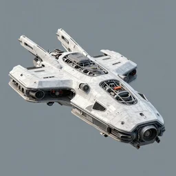 sci fi spaceship made in blender, in the style of karl poyzer, high quality, lots of detail, futuristic