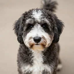 bernedoodle with Disney eyes