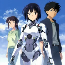 fantasy girl, cybernetic enhancements, art by makoto shinkai and alan bean, yukito kishiro