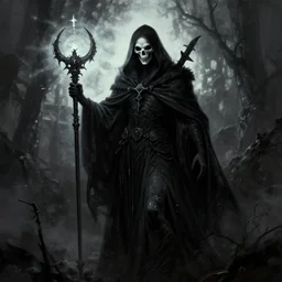 wraith, undead, skull, dark, art by brom