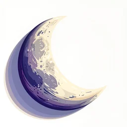 moon, vector! pop art, soft line, bright, colorful, clean, cutout, gauche