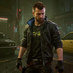 Jordan Peterson In Cyberpunk 2077, gameplay screenshot