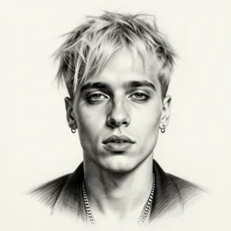 portrait of xxxtentacion, sketch, artstation trending, high detail, focus, smooth, creepy, by yusuke murata, takehiko inoue, hiroya oku, makoto yukimura, shinichi sakamoto, kousuke oono
