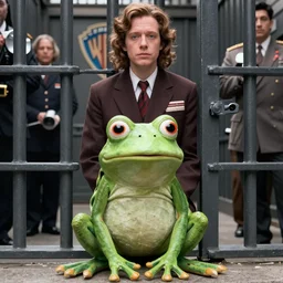 pepe frog, film still the silence of the lambs, scene behind bars, high quality, hd, 4 k, warner, hbo, cinema frame