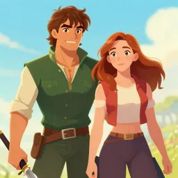 beautiful well done digital art of percy jackson and annabeth chase