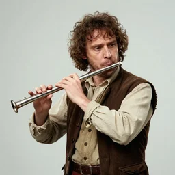 bilbo baggins playing a flute