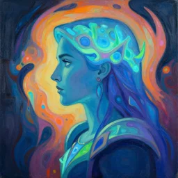 side portrait, imogen poots, paladin, fantasy, gloomhaven, luminescent, organic painting, matte painting, bold shapes, hard edges, neon colors, octane render, unreal engine, by greg manchess, huang guangjian, gil elvgren, sachin teng, greg rutkowski, jesper ejsing, ilya kuvshinov