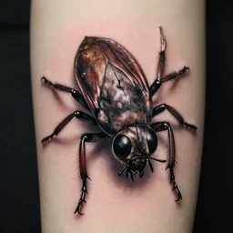 (((hyperrealistic))) insect tattoo, hyperrealistic, 3d, highly detailed